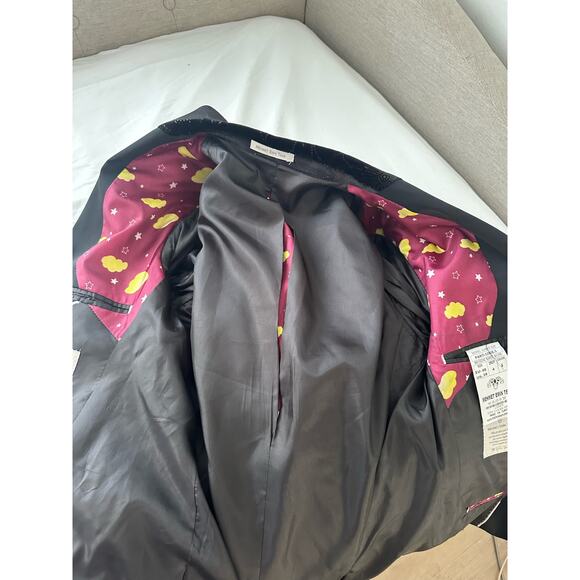 MEHMET EMiN TEKE slim fit silk wool blend blazer floral black sequence 
Sz38 - Picture 3 of 9